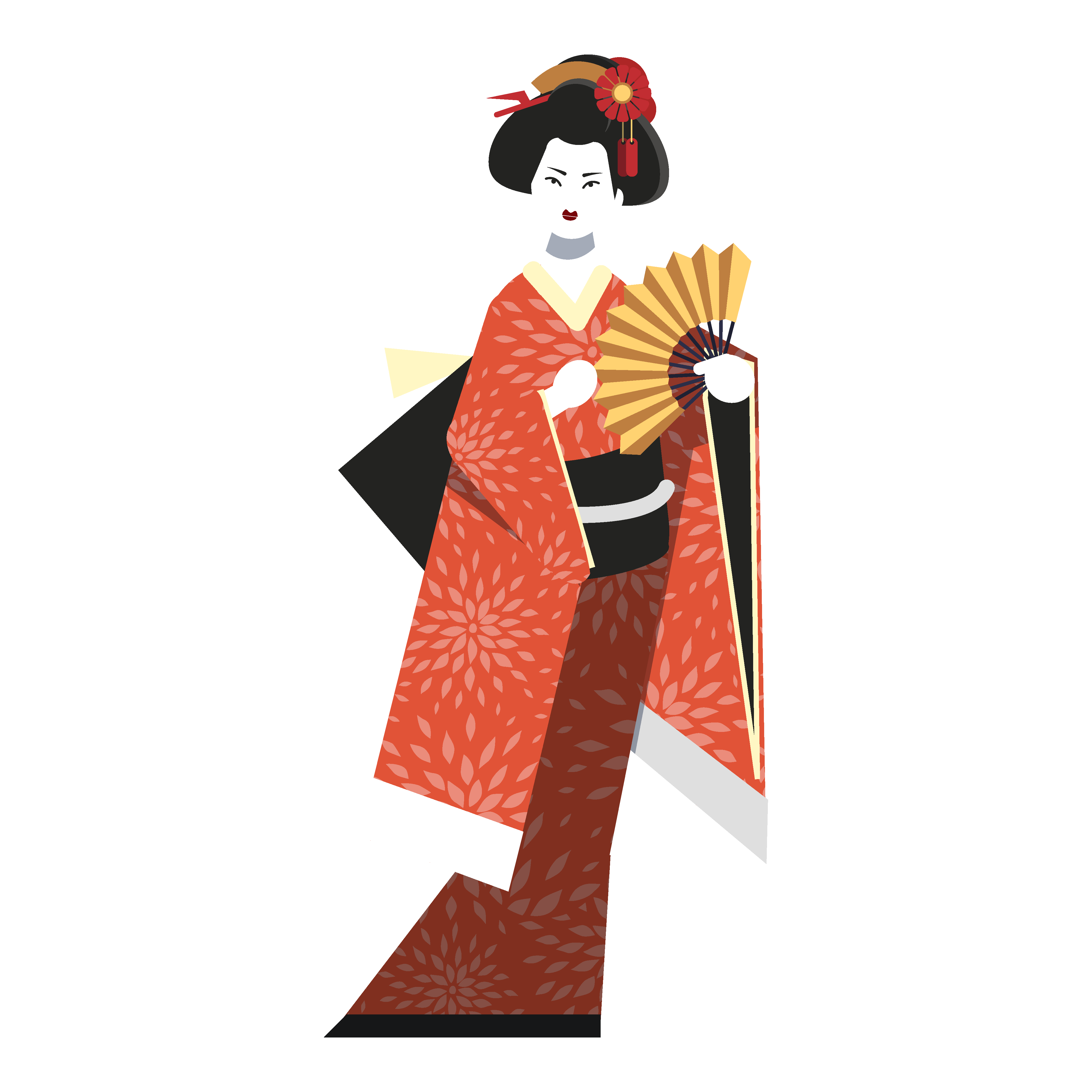 Buy Funnybox Golden Kimono Beauty Paintings by Haruyo Morita- Wooden ...